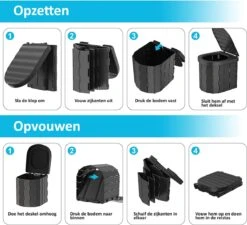 Merkloos Camping Toilet Met Draagtas En 10 Vuilzakken - Toiletemmer Draagbaar Met Deksel -Campingwinkels 1200x1091 2