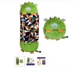Draak Slaapzak -160 Cms | Kinderslaapzak | Slaapzak Junior | Nappers | Children Sleeping Bag | Kinderen Slaapzak | Super Soft 2 In 1 Fun Pillow &Sleepy For Boys | Draak Slaapzak | Zachte Slaapzak | Knuffel Slaapzak | 2 In 1 Slaapzak | Kinderen -Campingwinkels 1200x1094