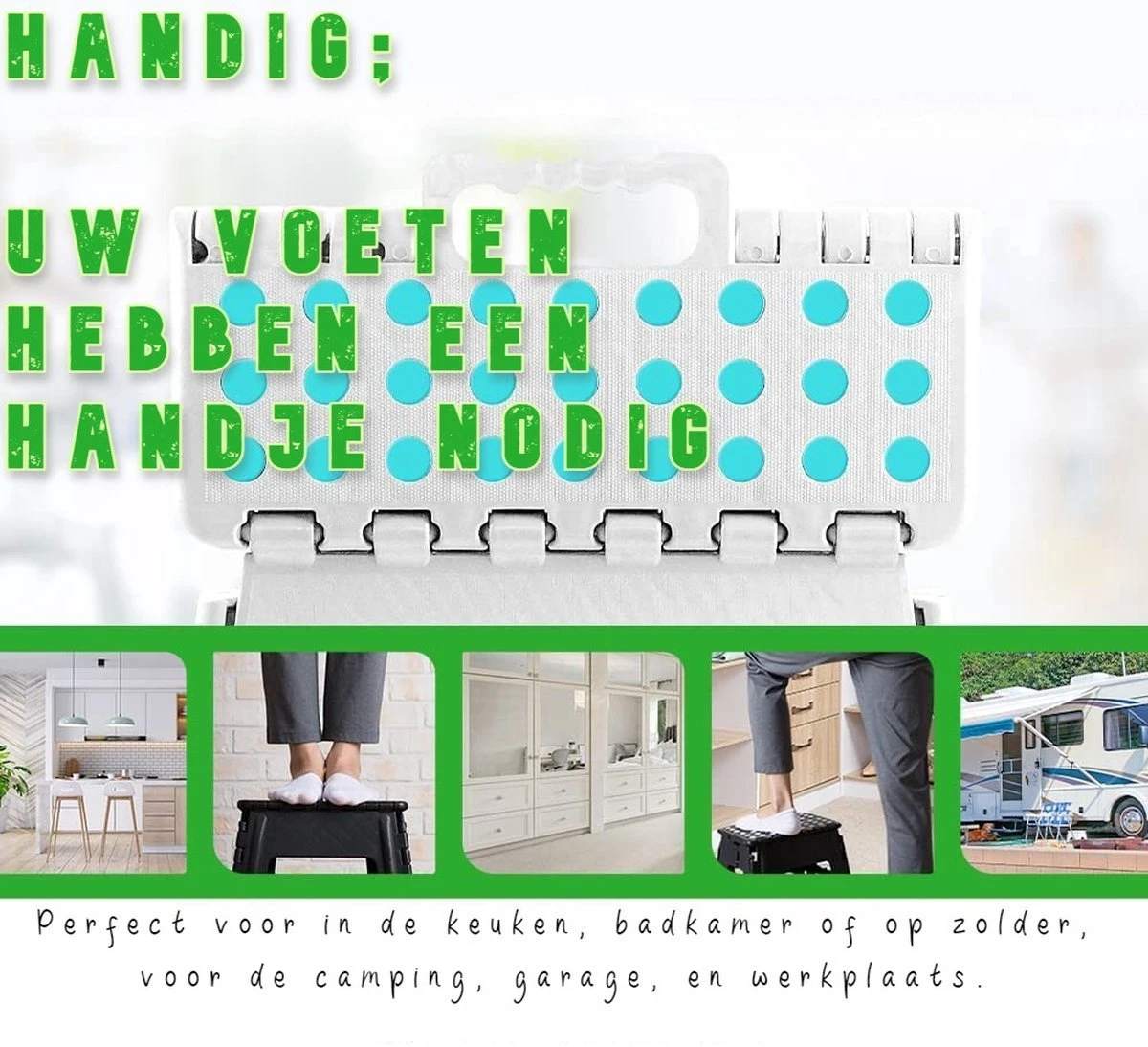 Splendole Opstapje Inklapbaar Caravanopstapje - Opvouwbaar - 100 Kg - Witte Krukje 6 Splendole Opstapje Inklapbaar Caravanopstapje - Opvouwbaar - 100 Kg - Witte Krukje - Afbeelding 6