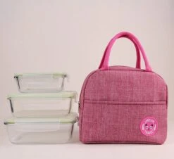 Koeltas - Lunchtas - Volwassenen En Kinderen - Compact & Handig: Zomer - Picknick -School - Lunch - Werk - Klassiek Roze -Campingwinkels 1200x1096 3