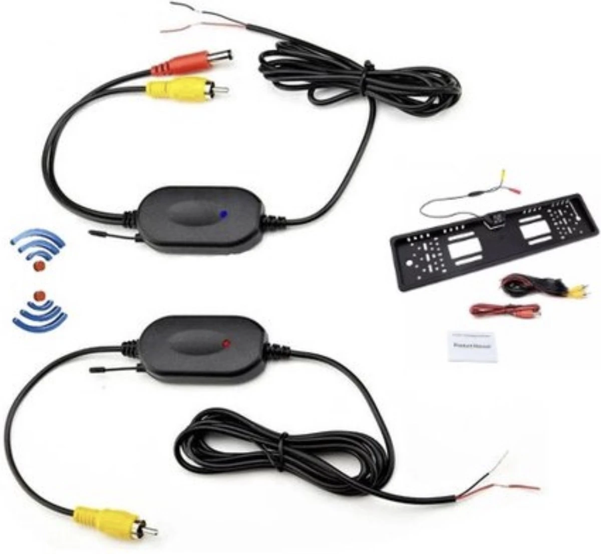 Draadloos Achteruitrijcamera 170 Graden Kijkhoek/Parkeerhulp/LED/Nachtzicht + Kentekenplaat Houder + Draadloos Module 1 Draadloos Achteruitrijcamera 170 Graden Kijkhoek/Parkeerhulp/LED/Nachtzicht + Kentekenplaat Houder + Draadloos Module