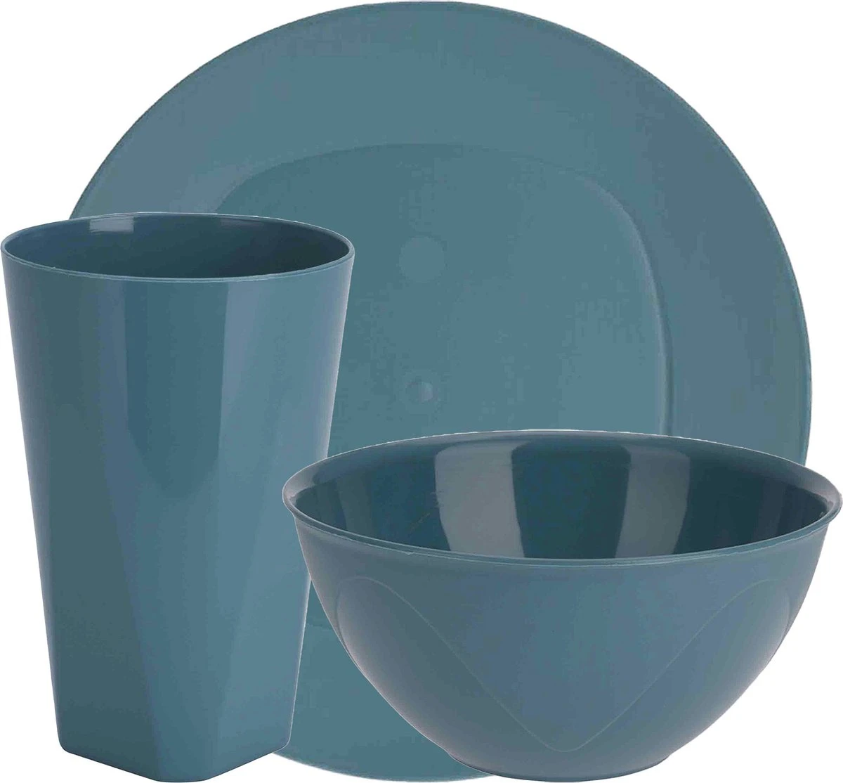 Serviesset 24-delig - Kunststof - Petrol - 8 Personen 1 Serviesset 24-delig - Kunststof - Petrol - 8 Personen