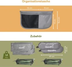 Skandika Campingstoel Compact SET – Campingstoelen – Campingstoel Tot 150 Kg Belastbaar - Kampeerstoel, Visstoel, Kleine Pakmaat, Opvouwbaar, Stabiel, Licht, Comfortabel Gepolsterd – Draagtas Meegeleverd – Vouwstoel – Kampeermeubelen – Grijs -Campingwinkels 1200x1117