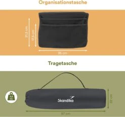 Skandika Relax Comfort Campingstoel - Campingstoel Opvouwbaar - Comfortabele Klapstoel Met Drinkhouder En Koelvak, Tot Max. 160 Kg, Opvouwbaar, Lichtgewicht | Vouwstoel Voor Kamperen, Camping, Festival, Vissen – Grijs -Campingwinkels 1200x1118