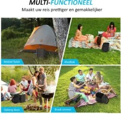 Merkloos Camping Toilet Met Draagtas En 10 Vuilzakken - Toiletemmer Draagbaar Met Deksel -Campingwinkels 1200x1128 2