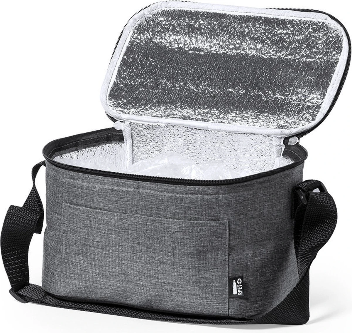 Merkloos Koeltas - Lunchtas - Koeltasje Lunch - Koelelementen - Isolatie - Volwassenen - Dames - Heren - RPET - Polyester - Aluminium - Grijs 2 Merkloos Koeltas - Lunchtas - Koeltasje Lunch - Koelelementen - Isolatie - Volwassenen - Dames - Heren - RPET - Polyester - Aluminium - Grijs - Image 2