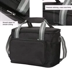 IBright Koeltas Opvouwbaar 15 Liter - 4 Laags Geïsoleerde Lunchtas - Waterdicht - Zwart -Campingwinkels 1200x1134 1