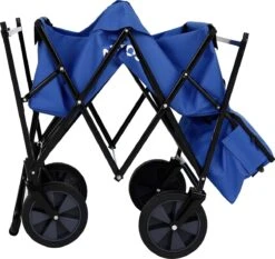AREBOS Handwagen Vouwbare Dak Handwagen Vouwbare Trolley Uitrustingswagen Blauw -Campingwinkels 1200x1134 10
