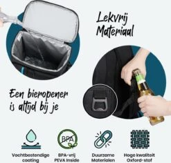 Sunflake Koelrugzak Groot - Lunchtas - Koeltas Backpack Voor Dames & Heren - Zwart -Campingwinkels 1200x1145 4