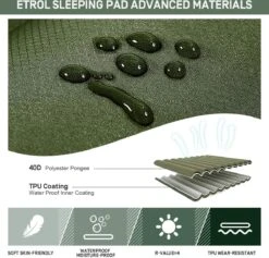 ETROL Camping Slaapmat-2-in-1 Zelfopblazende Kampeermat Met Kussen (78"x 28"), Lichtgewicht, Dik 4"compact Kussen, Geschikt Voor Zelfrijdende Reizen, Lekvrije, Waterdichte Tent -Campingwinkels 1200x1153 2