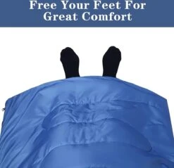 HikeMeister ® Mummy Slaapzak Kamperen Blauw Ca. 220 X 75 Cm Met Draagtas -Campingwinkels 1200x1162 2