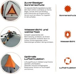 Where Tomorrow Solo Tent Pop Up 225X100X57 Cm - Grijs - 1 Persoons -Campingwinkels 1200x1162 4