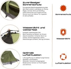 Where Tomorrow Solo Tent 220X80X50 Cm - Groen - 1 Persoons 11 Where Tomorrow Solo Tent 220X80X50 Cm - Groen - 1 Persoons -Campingwinkels 1200x1162 6