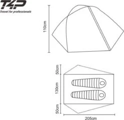 Expedition Tent T2 - Donker Groen - 2 Persoons -Campingwinkels 1200x1163 4