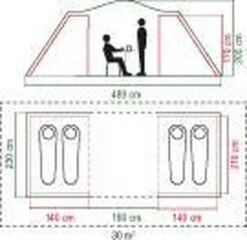 Coleman Spruce Falls 4 Vis-a-Vis Tent - Verduisterend - 4-Persoons -Campingwinkels 1200x1164 4