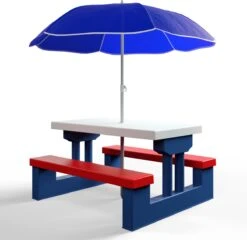 Merkloos Kinder Picknicktafel Met Parasol - Blauw 16 Merkloos Kinder Picknicktafel Met Parasol - Blauw -Campingwinkels 1200x1167