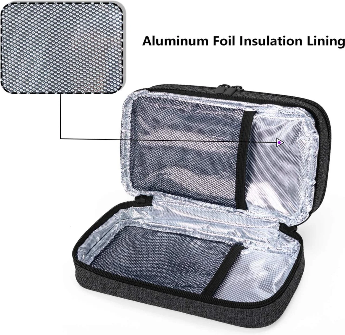 Merkloos Insuline Koeltas Etui Diabetes Tasje Met Ijspak Diabetes Clutch Zwart 4 Merkloos Insuline Koeltas Etui Diabetes Tasje Met Ijspak Diabetes Clutch Zwart - Image 4