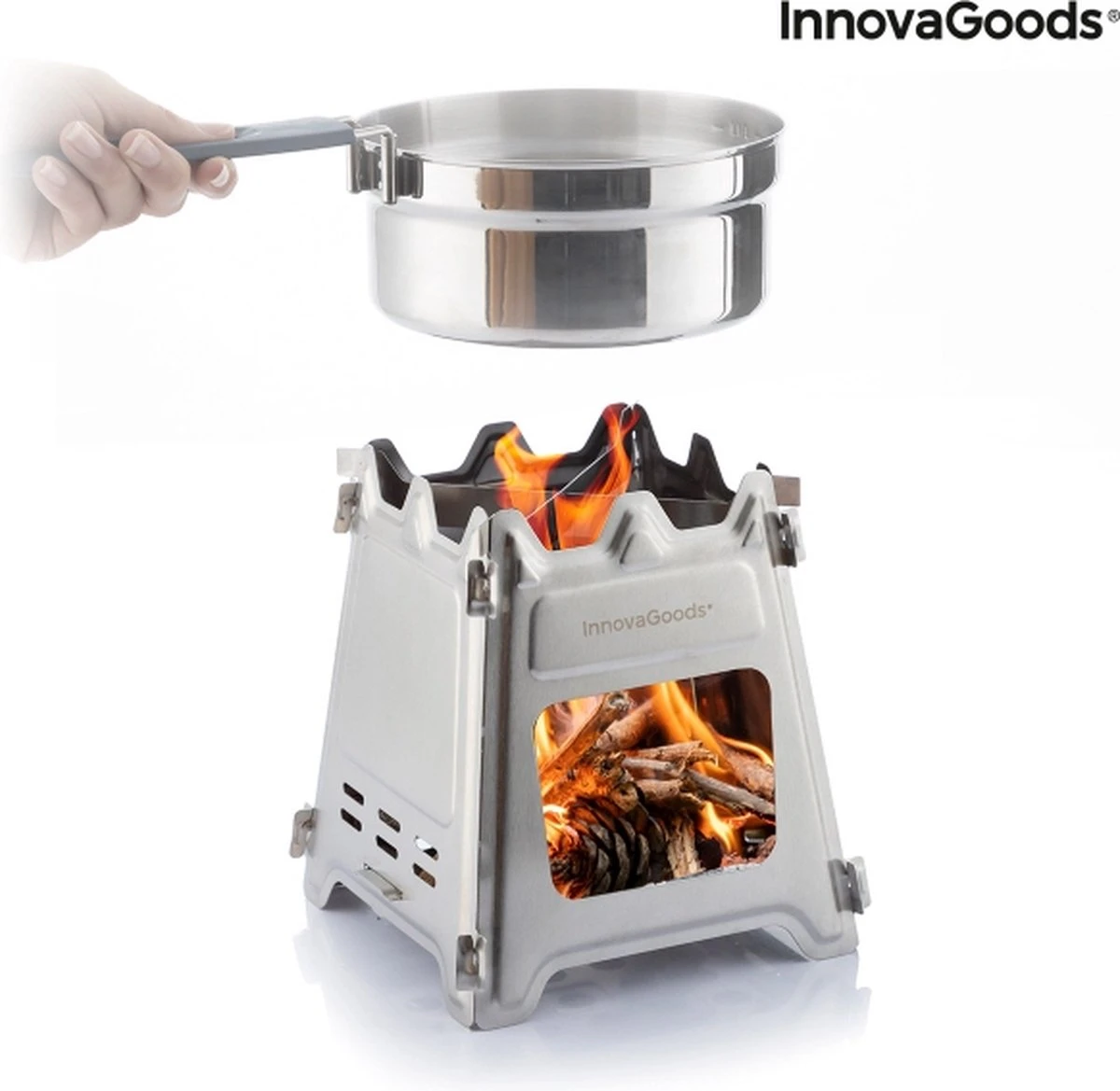 Innovagoods INKLAPBARE STALEN CAMPINGOVEN FLAMET - Camping Oven - Mini Oven - Camping Oventje - Oventje Camping - Mini Oven Vrijstaand - Mini Oventje 6 Innovagoods INKLAPBARE STALEN CAMPINGOVEN FLAMET - Camping Oven - Mini Oven - Camping Oventje - Oventje Camping - Mini Oven Vrijstaand - Mini Oventje - Afbeelding 6