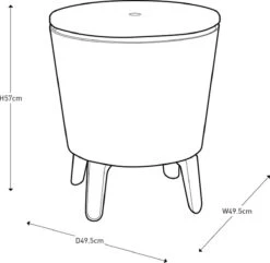 Keter Cool Bar - 3-in-1 - 49.5x49.5x84.5 Cm - Blauw 11 Keter Cool Bar - 3-in-1 - 49.5x49.5x84.5 Cm - Blauw -Campingwinkels 1200x1169 9