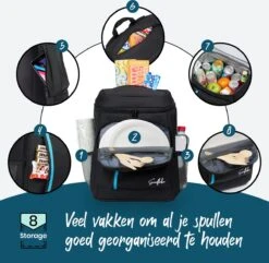 Sunflake Koelrugzak - Lunchtas - Koeltas Backpack Voor Dames & Heren - Zwart 15 Sunflake Koelrugzak - Lunchtas - Koeltas Backpack Voor Dames & Heren - Zwart -Campingwinkels 1200x1170 5