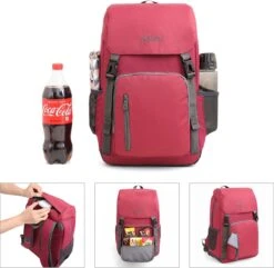 Tourit - Koeltas Rugzak (25L) - Geschikt Voor 21 Blikjes - Lunchtas Voor Dames En Heren - Rood 15 Tourit - Koeltas Rugzak (25L) - Geschikt Voor 21 Blikjes - Lunchtas Voor Dames En Heren - Rood -Campingwinkels 1200x1171 14