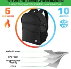 Brisby 4 Laags Geïsoleerde Koeltas Rugzak - 25 Liter - Met Handige Vakken Voor Bestek En Essentials - Waterafstotend Materiaal - Zwart 18 Brisby 4 Laags Geïsoleerde Koeltas Rugzak - 25 Liter - Met Handige Vakken Voor Bestek En Essentials - Waterafstotend Materiaal - Zwart -Campingwinkels 1200x1178 15