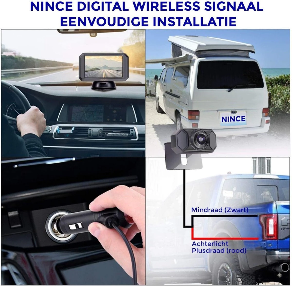 Nince ARC1 Draadloze Achteruitrijcamera Draadloos 2022 Model - 5 Inch Digitale Achteruit Rijcamera Met IR Nachtzicht - 2 Kanaals 10 Nince ARC1 Draadloze Achteruitrijcamera Draadloos 2022 Model - 5 Inch Digitale Achteruit Rijcamera Met IR Nachtzicht - 2 Kanaals - Afbeelding 10