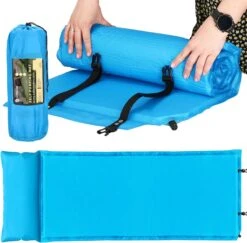 Springos Slaapmat | Zelfopblazend | 186 Cm | Inclusief Hoes & Hoofdkussen | Lichtblauw -Campingwinkels 1200x1180 10