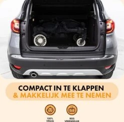 Deryan Luxe Sandy Bolderkar - Duo Buggy - Tandem Buggy - Opvouwbaar - Inklapbare Bolderwagen - Duo Kinderwagen - Zwart -Campingwinkels 1200x1182 28