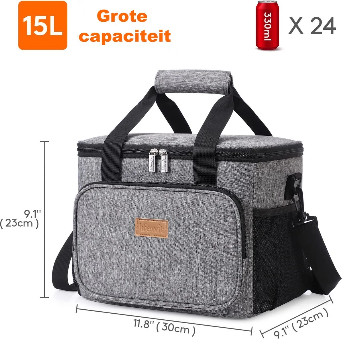 Lunchtas - Koeltas Voor Dames En Heren - Cool Bag - 4 Laags Geïsoleerde Koeltas - Kleine Cooler - Lunch Box - Lunchtas 15 Liter 5 Lunchtas - Koeltas Voor Dames En Heren - Cool Bag - 4 Laags Geïsoleerde Koeltas - Kleine Cooler - Lunch Box - Lunchtas 15 Liter - Image 5