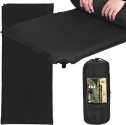 Springos Slaapmat | Zelfopblazend | 180 Cm | Inclusief Hoes | Zwart -Campingwinkels 1200x1190 12