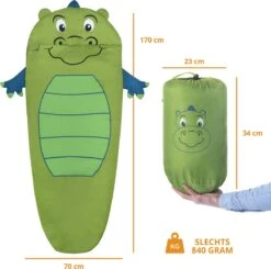 Dutch Mountains Kinderslaapzak Nijlpaard - 170 X 70cm Polyester - Zacht Lichtgewicht – Opberghoes -Campingwinkels 1200x1190 3