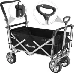 Tectake - Opvouwbare Bolderwagen Handkar Nico Zwart - 403549 -Campingwinkels 1200x1191 18