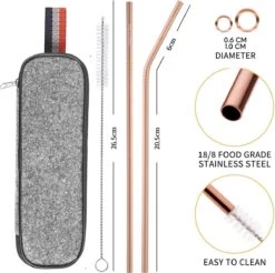 House Of Husk Reisbestek - Reis Bestekset - Chopsticks - Metalen Rietjes Met Borstel - Lepel - Vaatwasserbestendig - RVS - 7 Delig - Rose Goud 7 House Of Husk Reisbestek - Reis Bestekset - Chopsticks - Metalen Rietjes Met Borstel - Lepel - Vaatwasserbestendig - RVS - 7 Delig - Rose Goud -Campingwinkels 1200x1193 9