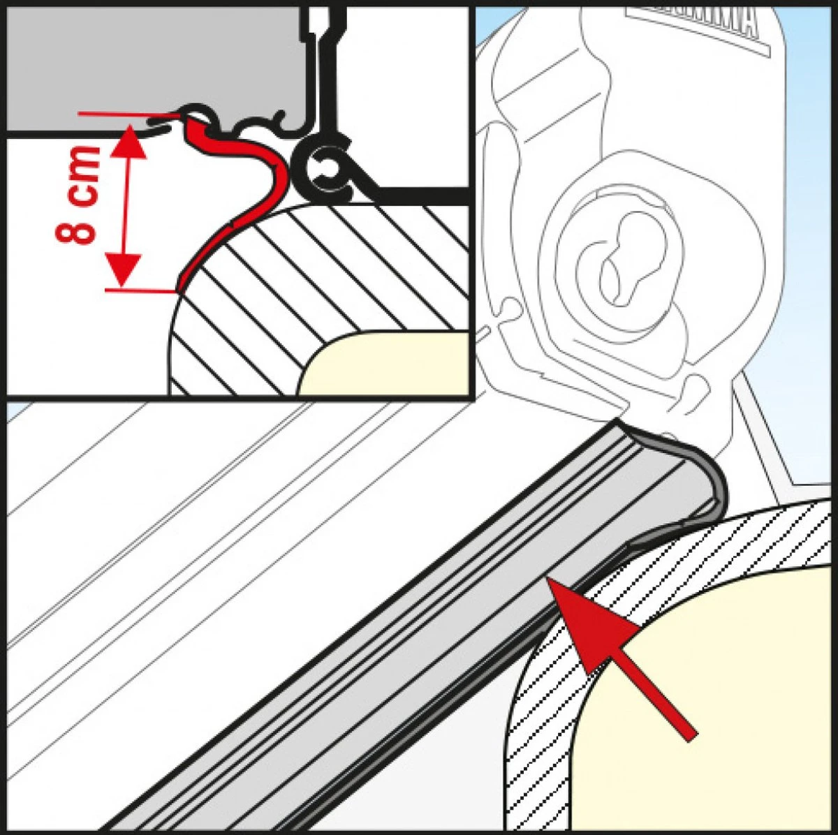 Fiamma Rain Guard Lower 500cm 1 Fiamma Rain Guard Lower 500cm