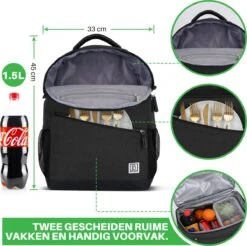 Brisby 4 Laags Geïsoleerde Koeltas Rugzak - 25 Liter - Met Handige Vakken Voor Bestek En Essentials - Waterafstotend Materiaal - Zwart 14 Brisby 4 Laags Geïsoleerde Koeltas Rugzak - 25 Liter - Met Handige Vakken Voor Bestek En Essentials - Waterafstotend Materiaal - Zwart -Campingwinkels 1200x1196 26
