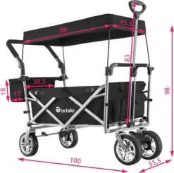 Tectake - Opvouwbare Bolderwagen Handkar Nico Zwart - 403549 -Campingwinkels 1200x1197 22