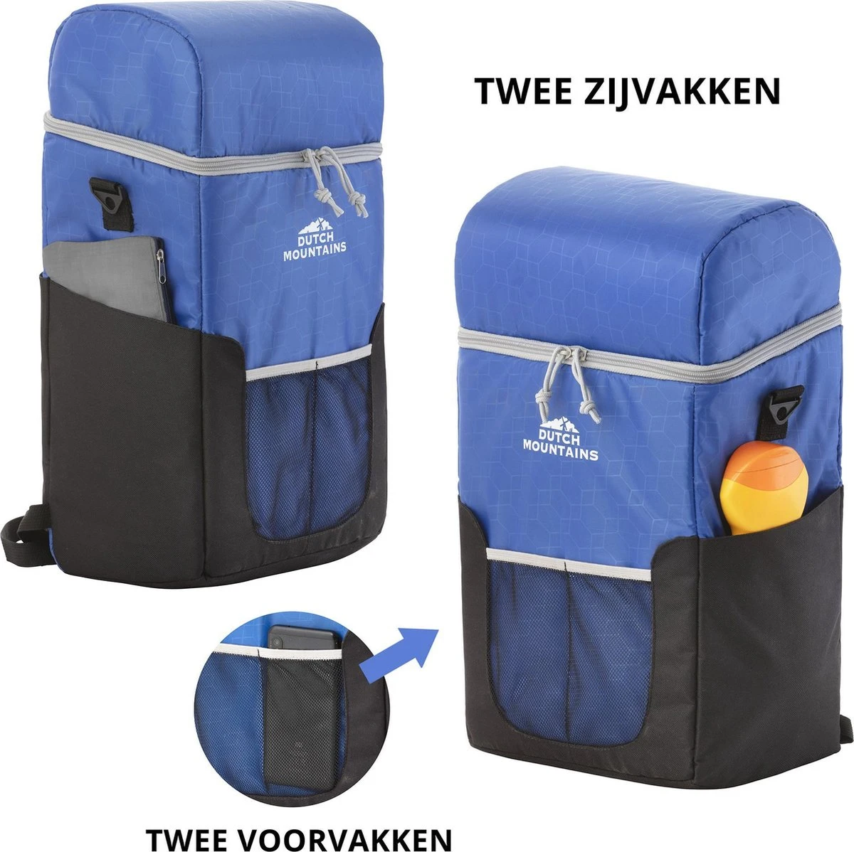 Dutch Mountains Koeltas Rugzak | Cooler Backpack 20 Liter | Picknicktas | Lunchtas | Koelrugzak | Strandtas | Blauw 2 Dutch Mountains Koeltas Rugzak | Cooler Backpack 20 Liter | Picknicktas | Lunchtas | Koelrugzak | Strandtas | Blauw - Image 2