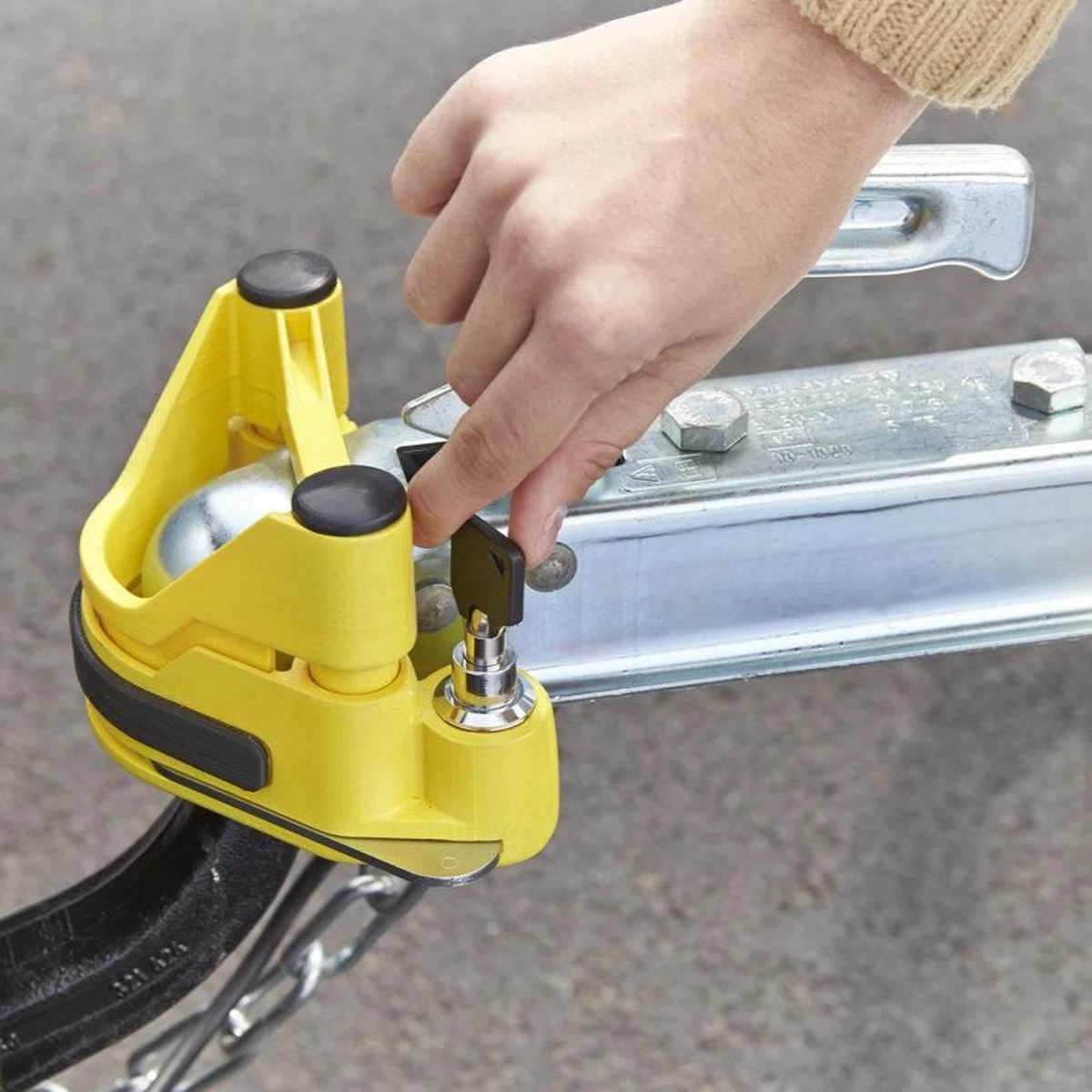 Mottez - Disselslot / Trekhaakslot Diefstalbeveiliging Voor Aanhanger / Caravan 1 Mottez - Disselslot / Trekhaakslot Diefstalbeveiliging Voor Aanhanger / Caravan