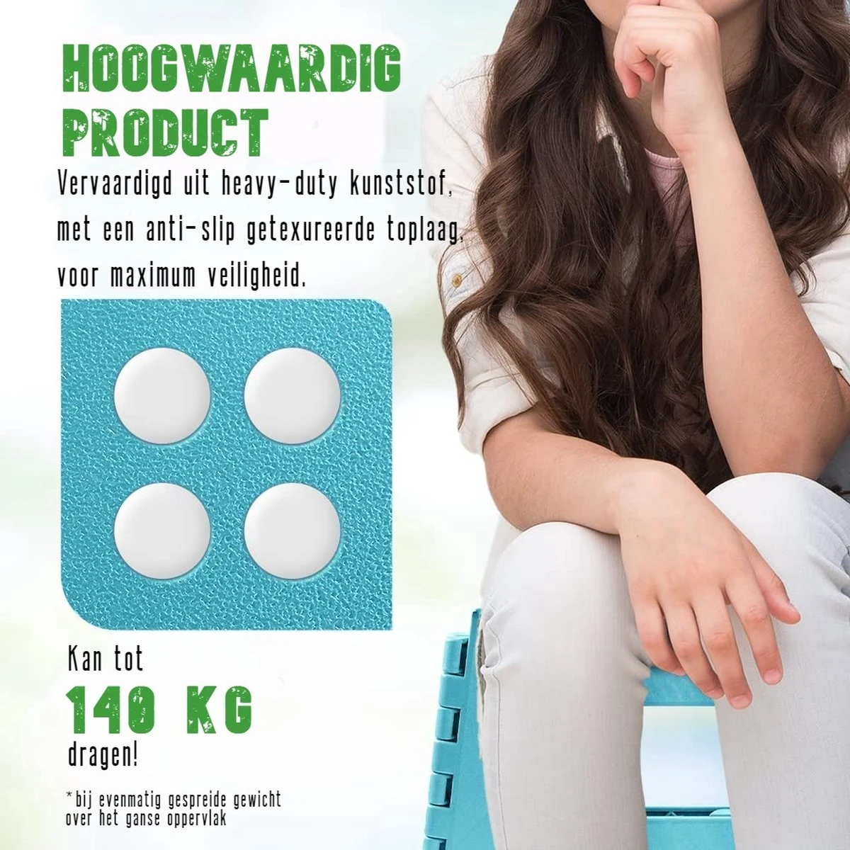 Splendole Opstapje Inklapbaar Caravanopstapje - Opvouwbaar - 100 Kg - Witte Krukje 7 Splendole Opstapje Inklapbaar Caravanopstapje - Opvouwbaar - 100 Kg - Witte Krukje - Afbeelding 7