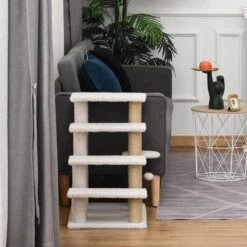 PawHut Huisdierentrap Met Krabpaal Bal 4 Treden Kattentrap Dierentrap Pluche Jute D06-093 18 PawHut Huisdierentrap Met Krabpaal Bal 4 Treden Kattentrap Dierentrap Pluche Jute D06-093 -Campingwinkels 1200x1200 1056