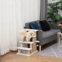 PawHut Huisdierentrap Met Krabpaal Bal 4 Treden Kattentrap Dierentrap Pluche Jute D06-093 19 PawHut Huisdierentrap Met Krabpaal Bal 4 Treden Kattentrap Dierentrap Pluche Jute D06-093 -Campingwinkels 1200x1200 1057