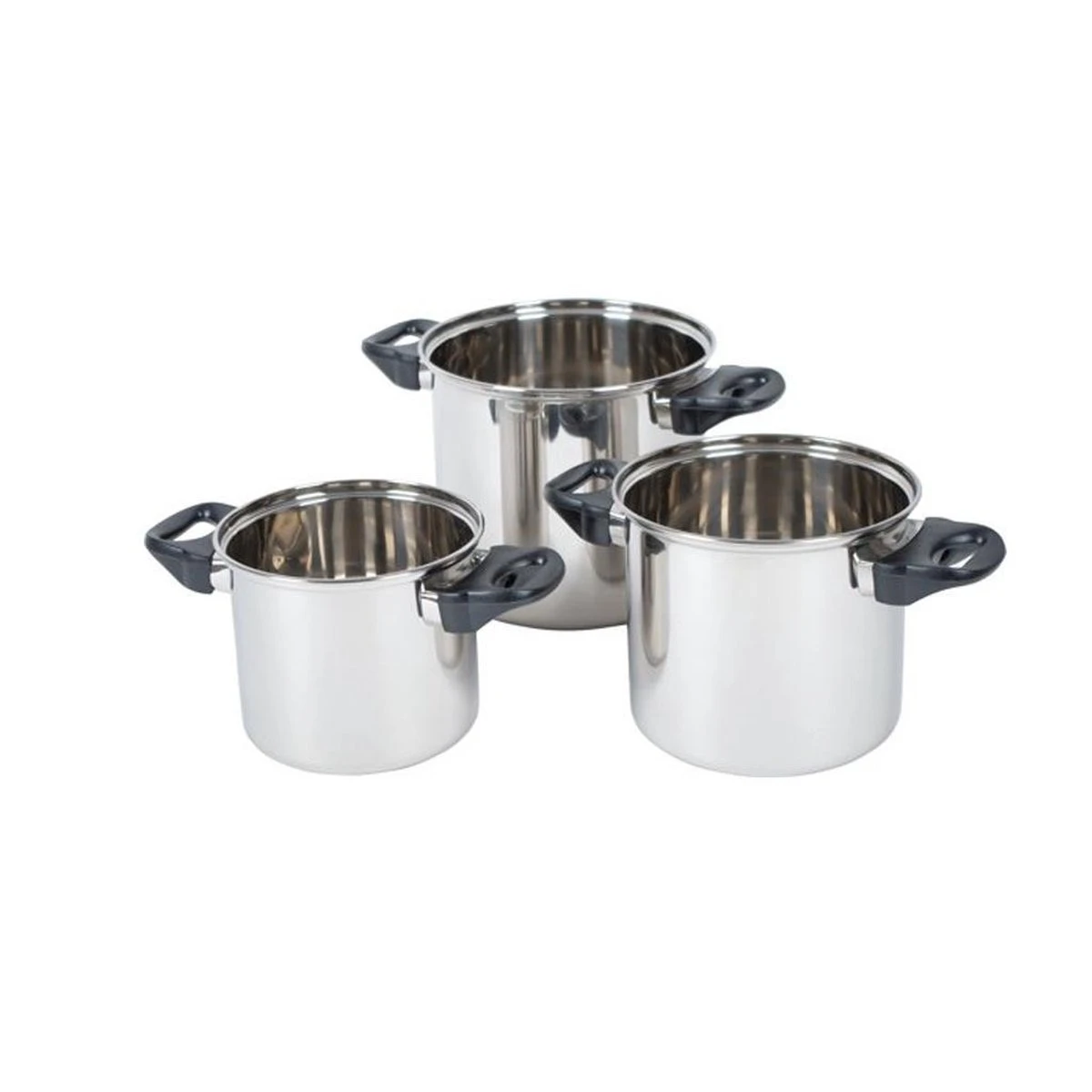 Bo-Camp - Pannenset - Elan Plus - 3-Delig - RVS 5 Bo-Camp - Pannenset - Elan Plus - 3-Delig - RVS - Afbeelding 5