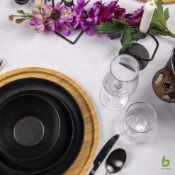 Bo-Camp Industrial - Bestekset - Ballona - 16-delig 4-Persoons - Zwart -Campingwinkels 1200x1200 1142