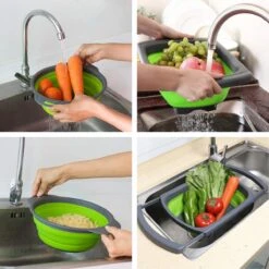 Buxibo - 3-Delige Keuken Vergiet Set Inklapbaar Groen/Grijs 35 Buxibo - 3-Delige Keuken Vergiet Set Inklapbaar Groen/Grijs -Campingwinkels 1200x1200 1168