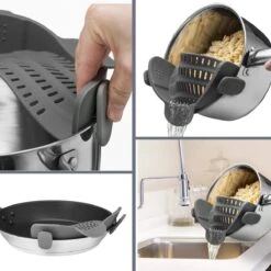 SensaHome- Siliconen Vergiet - Keuken Afgietdeksel - Afgiethulp - Siliconen - BPA Vrij - Grijs 24 SensaHome- Siliconen Vergiet - Keuken Afgietdeksel - Afgiethulp - Siliconen - BPA Vrij - Grijs -Campingwinkels 1200x1200 1199