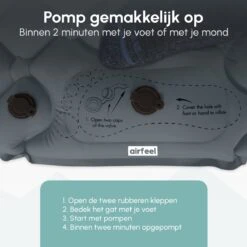 AirFeel Opblaasbaar Slaapmatje - Ingebouwde Pomp En Kussen - Lichtgewicht - 196 X 60 X 6cm - Gray -Campingwinkels 1200x1200 1239