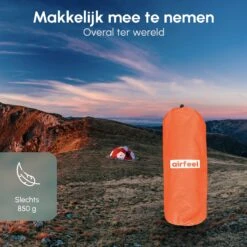 AirFeel Lichtgewicht Opsblaasbaar Slaapmatje - Ingebouwde Pomp En Kussen - 196 X 60 X 6 Cm - Orange -Campingwinkels 1200x1200 1256
