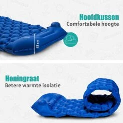 TRVLMORE Slaapmat - Zelfopblazend - 1 Persoons - Ingebouwde Pomp En Kussen - Blauw -Campingwinkels 1200x1200 1266