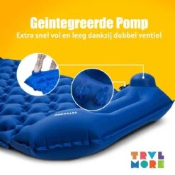 TRVLMORE Slaapmat - Zelfopblazend - 1 Persoons - Ingebouwde Pomp En Kussen - Blauw -Campingwinkels 1200x1200 1267